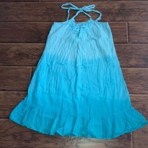 NWOT Sz Med Greenish Blue and White Summer Dress.
